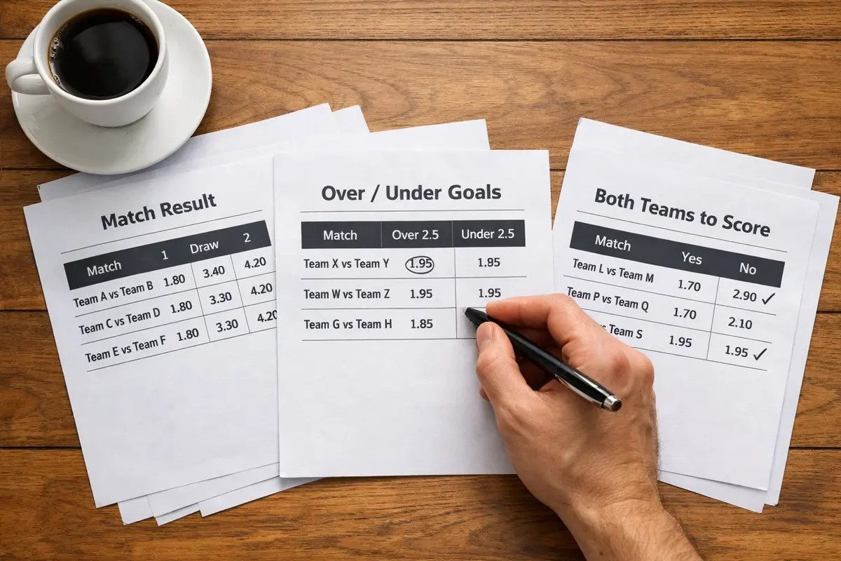 Persona che confronta diverse statistiche di partite su documenti